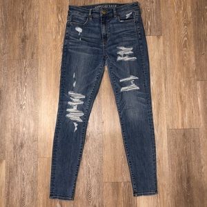 American Eagle high-waisted jeans